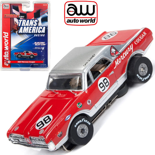 Auto World Mercury Cougar Dan Gurney Thunderjet AFX Ho Slot Car SC338 - PowerHobby