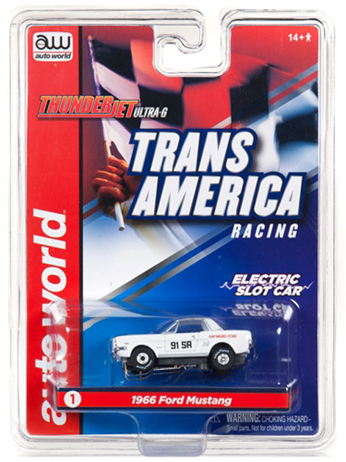 Auto World Ford Mustang Hayward Trans America Thunderjet AFX Ho Slot Car - PowerHobby