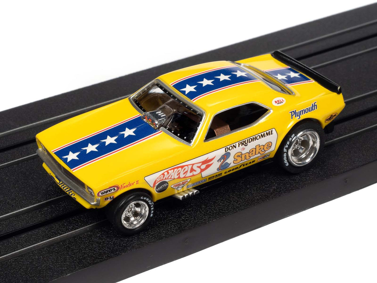 Auto World 4Gear Don The Snake Prudhomme Plymouth Cuda AFX HO Slot Car - PowerHobby