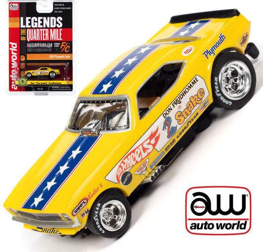 Auto World 4Gear Don The Snake Prudhomme Plymouth Cuda AFX HO Slot Car - PowerHobby