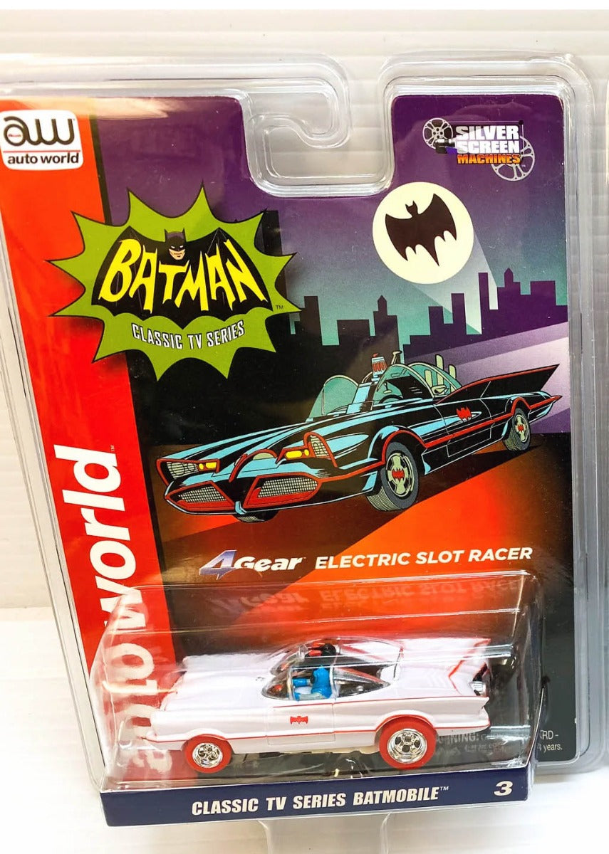 Auto World iWheels Batman Batmobile Classic TV Series 4Gear HO Scale Slot Car - PowerHobby