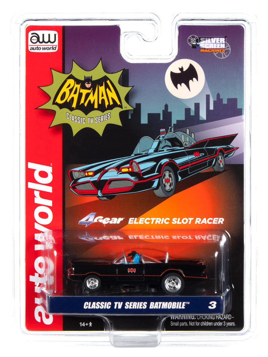 Auto World Batman Batmobile Classic TV Series SC358 4Gear HO Scale Slot Car - PowerHobby