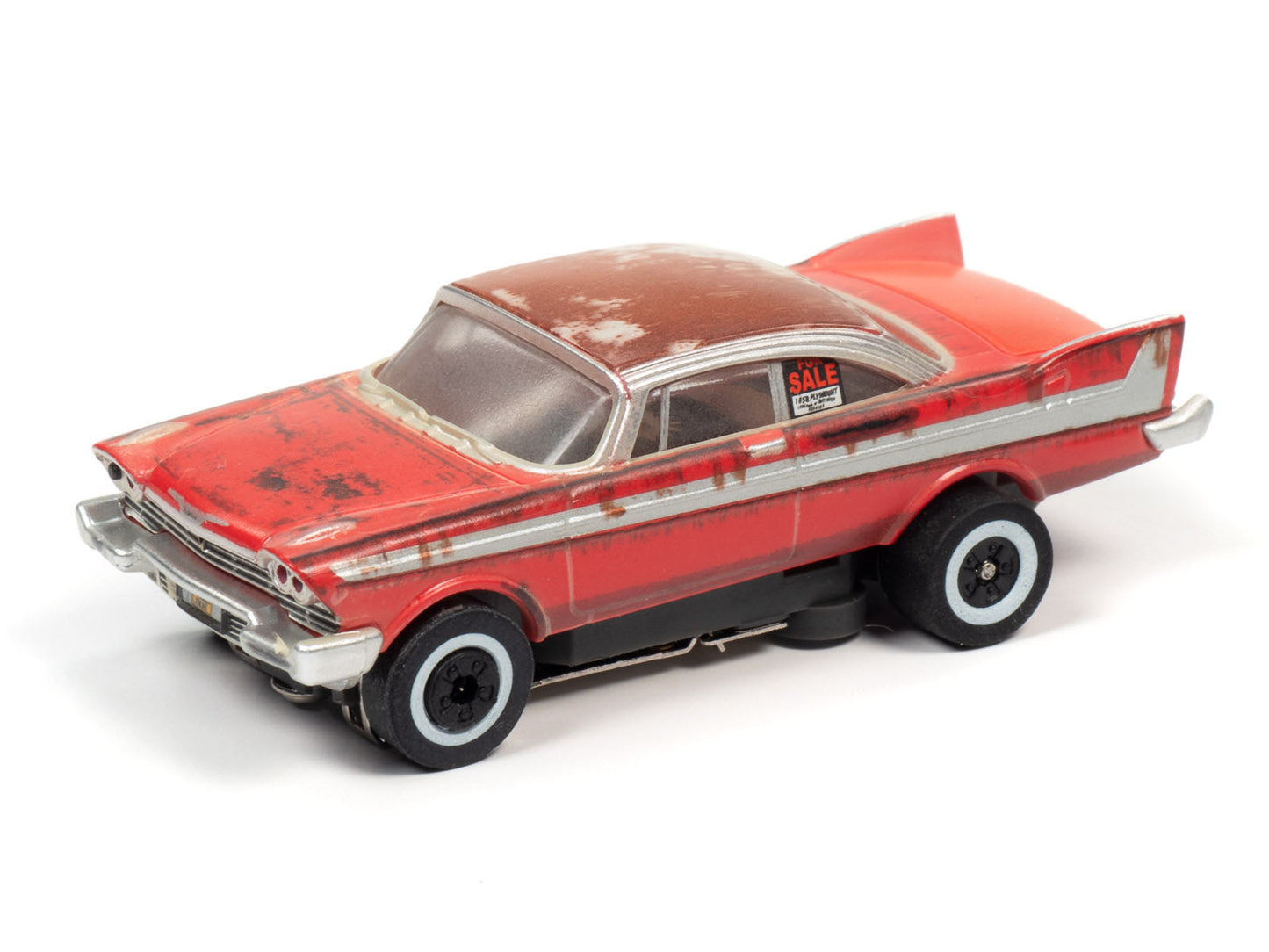 Auto World Thunderjet Plymouth Fury Christine Dirty AFX HO Slot Car SC358 - PowerHobby