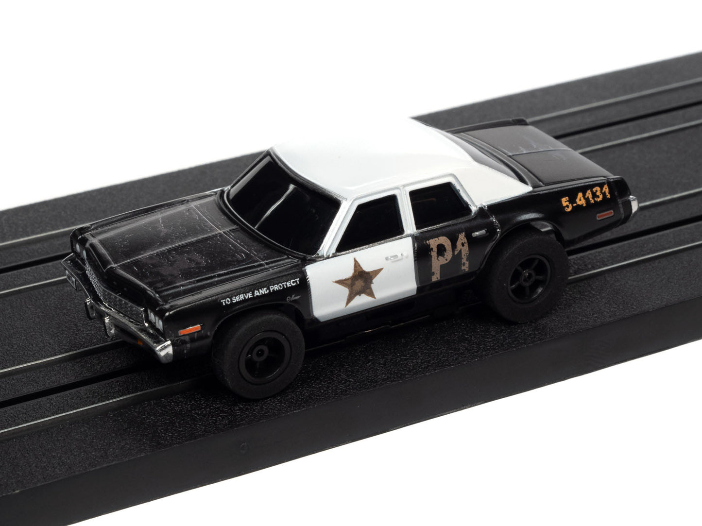 Auto World Blues Mobile 1974 Dodge Monaco R36 HO Slot Car for AFX Xtraction - PowerHobby