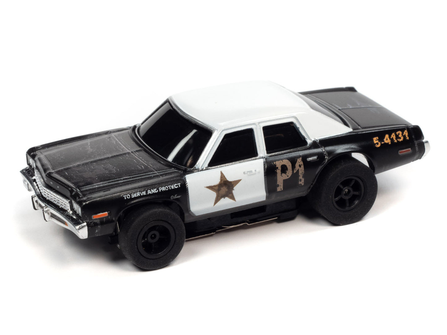 Auto World Blues Mobile 1974 Dodge Monaco R36 HO Slot Car for AFX Xtraction - PowerHobby