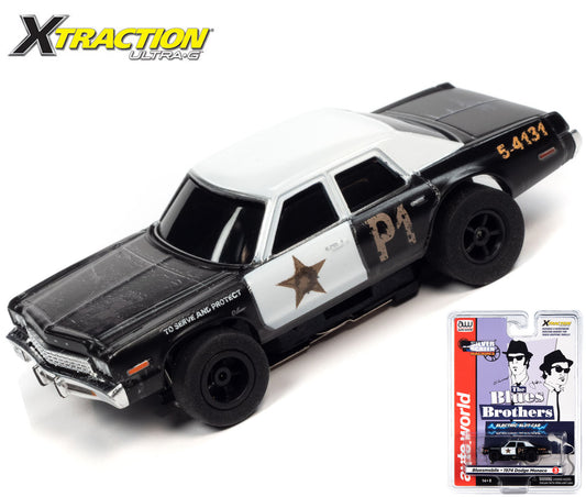 Auto World Blues Mobile 1974 Dodge Monaco R36 HO Slot Car for AFX Xtraction - PowerHobby