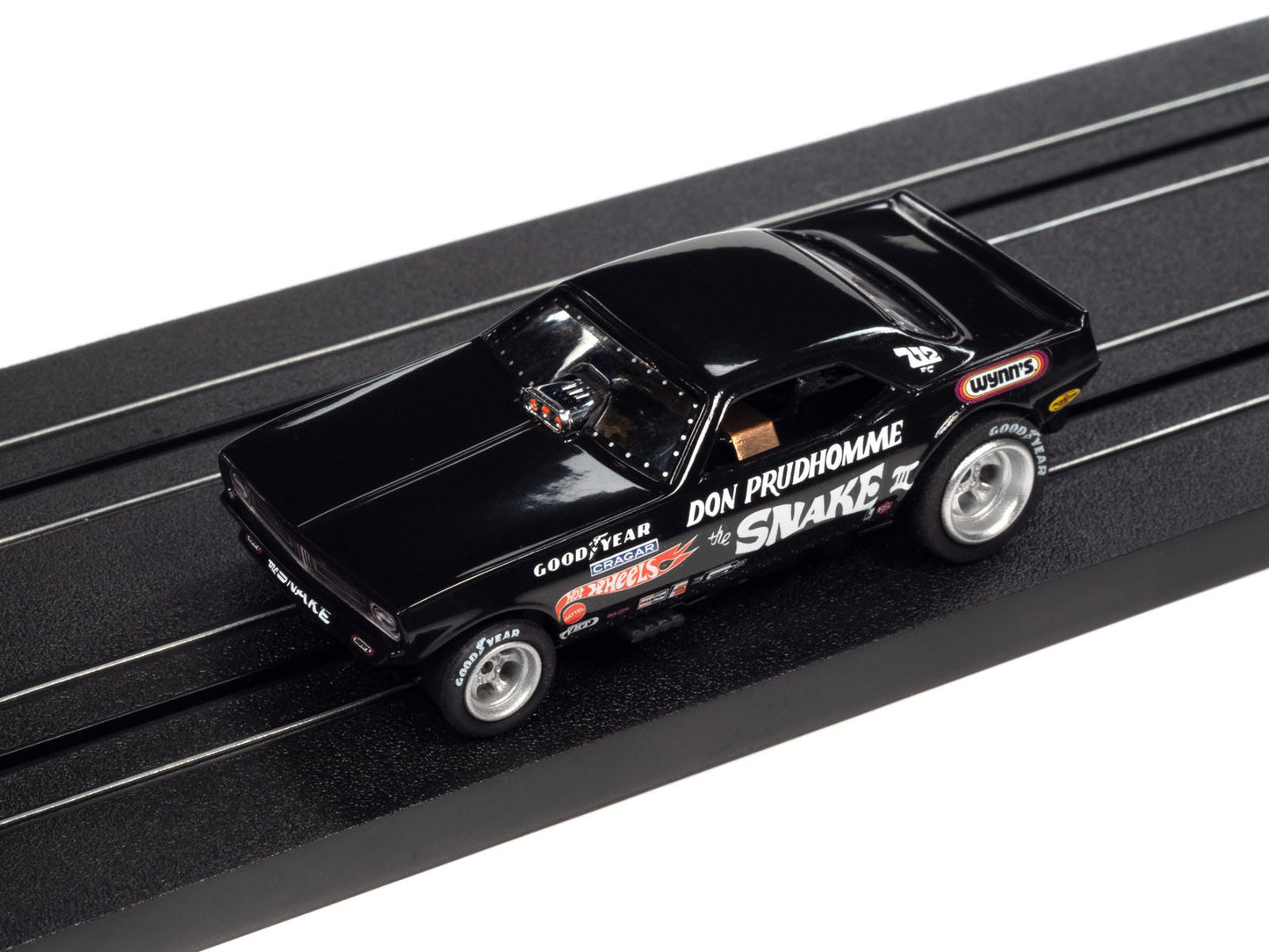 Auto World 4Gear Hot Wheels Plymouth Cuda Don The Snake Prudhomme Funny HO Slot Car - PowerHobby