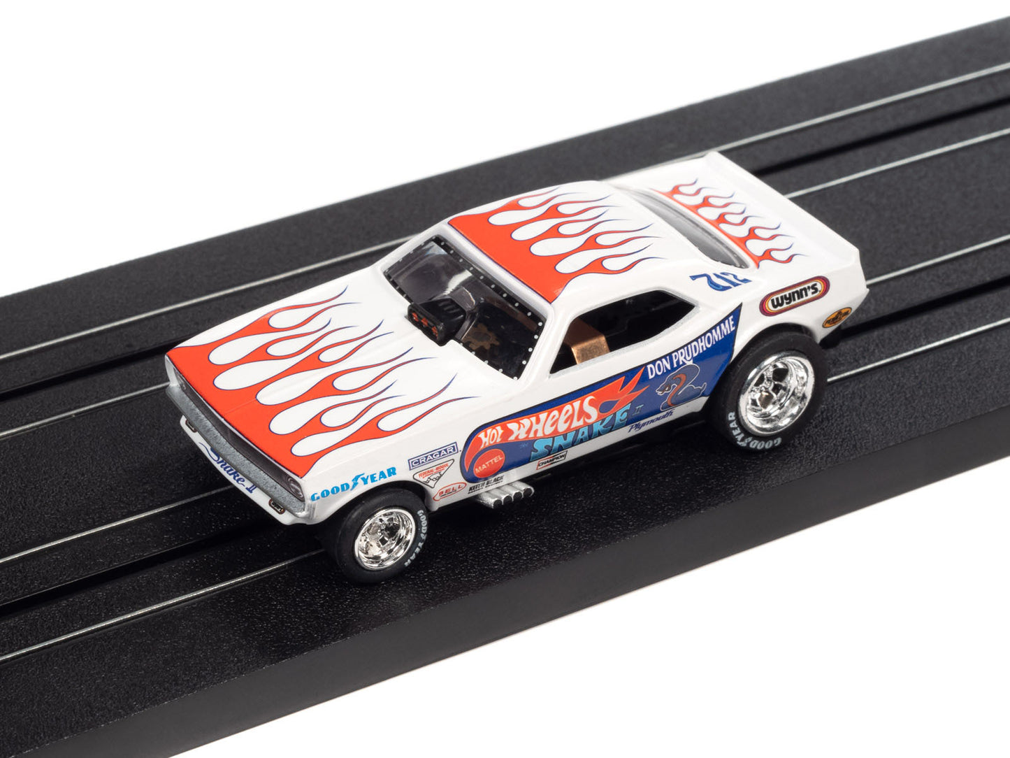 Auto World 4Gear Hot Wheels Don The Snake Prudhomme Plymouth Cuda Funny HO Slot Car - PowerHobby