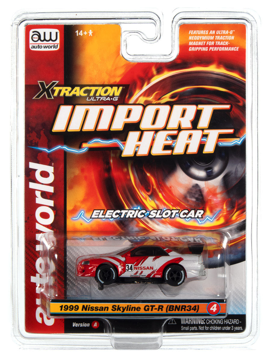 Auto World Nissan Skyline GTR Xtraction Import Heat for AFX HO Scale Slot Car SC378 - PowerHobby