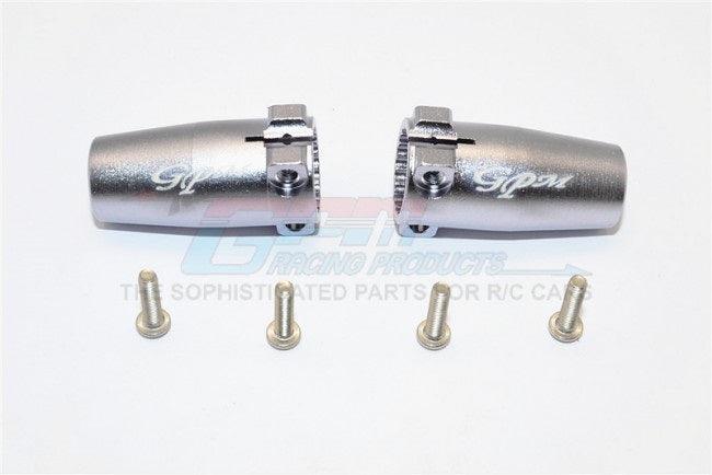 GPM SCX2022-GUNSILVER ALLOY REAR AXLE ADAPTERS AXIAL SCX10 II - PowerHobby