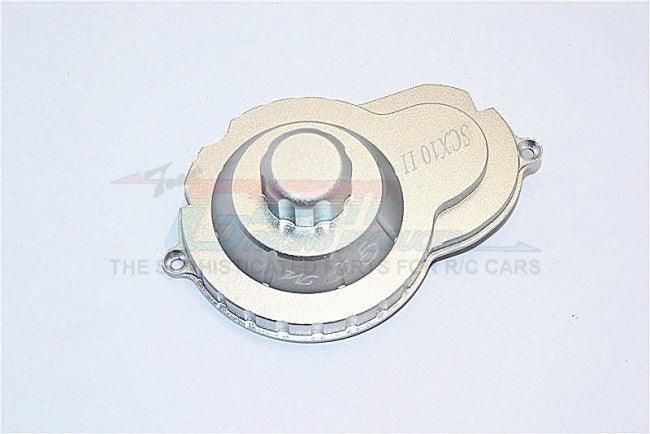 GPM SCX2038GCA-GUN SILVER ALUMINUM SPUR GEAR COVER AXIAL SCX10 II - PowerHobby