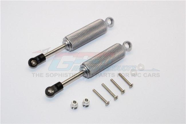 GPM ALUMINUM F/R INTERNAL SHOCKS (92MM) WITH ENGRAVING AXIAL SCX10 II GUN SILVER - PowerHobby