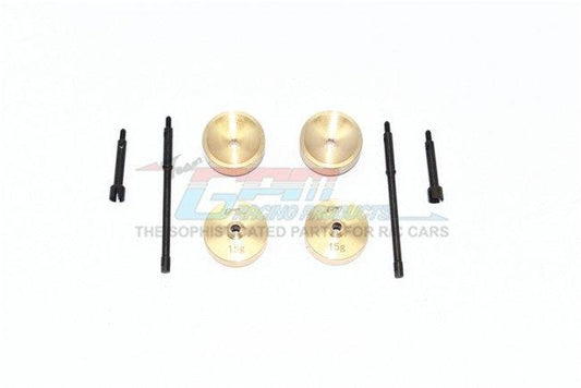 GPM STEEL #45 CVD DRIVE SHAFT BRASS WHEEL KNUCKLE AXLE AXIAL 1:24 DEADBOLT / JW - PowerHobby