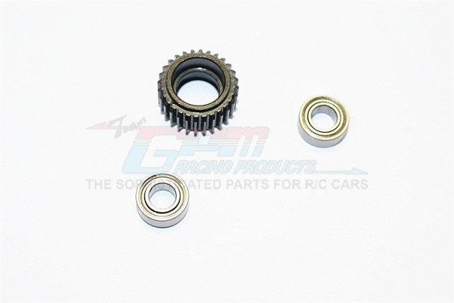 GPM STEEL TRANSMISSION MIDDLE GEAR AXIAL WRAITH / SCX10 / SCX10 II / SMT10 BLACK - PowerHobby