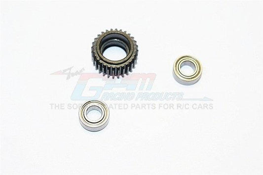 GPM STEEL TRANSMISSION MIDDLE GEAR AXIAL WRAITH / SCX10 / SCX10 II / SMT10 BLACK - PowerHobby