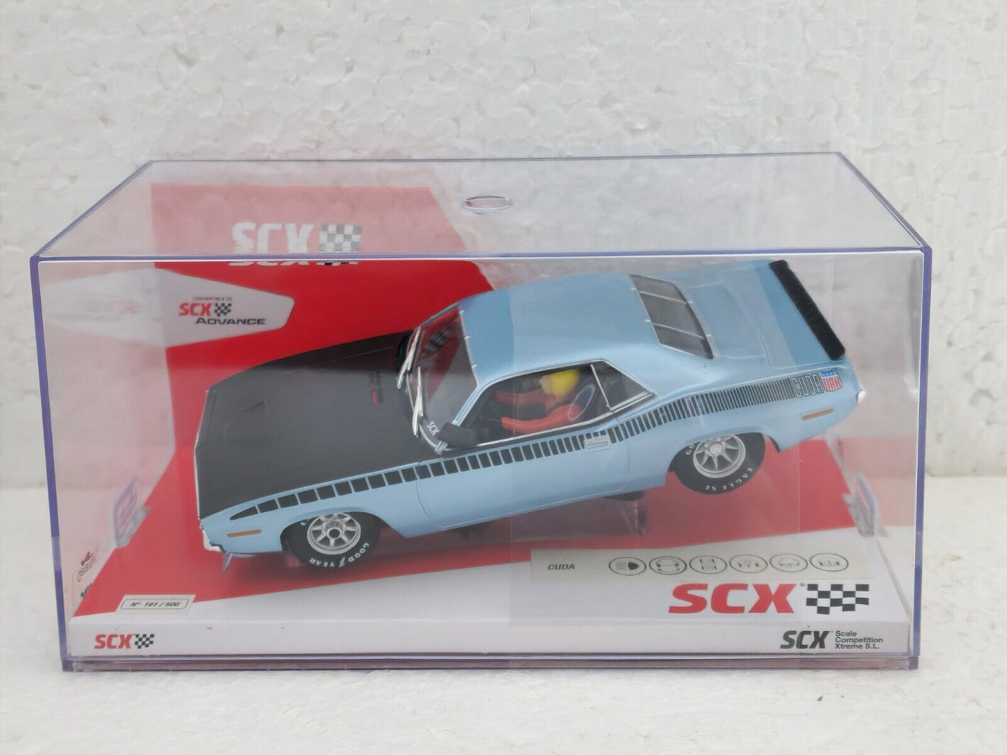 SCX Plymouth Cuda Trans Am Blue 1970 Limited Edition for Scalextric Slot Car 1/32 - PowerHobby