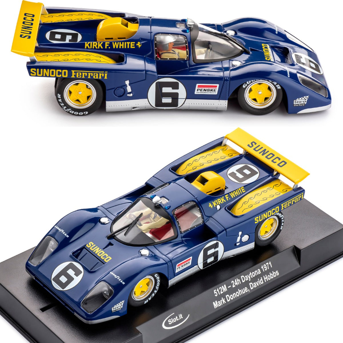 Slot.it Ferrari 512M Sunoco 24H Daytona Slot Car 1/32 SICA51B Donohue CA51B - PowerHobby