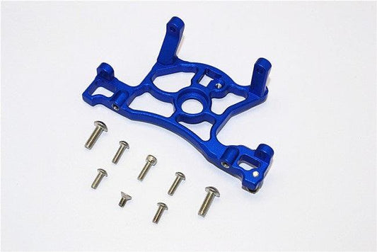 GPM ALUMINUM SPUR GEAR COVER MOUNT TRAXXAS SLASH 4X4 LCG / DEEGAN 38 FIESTA BLUE - PowerHobby