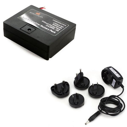 Spektrum SPMA9603 2000mAh Transmitter Battery w/ AC Adaptor Combo DX6 Radio - PowerHobby