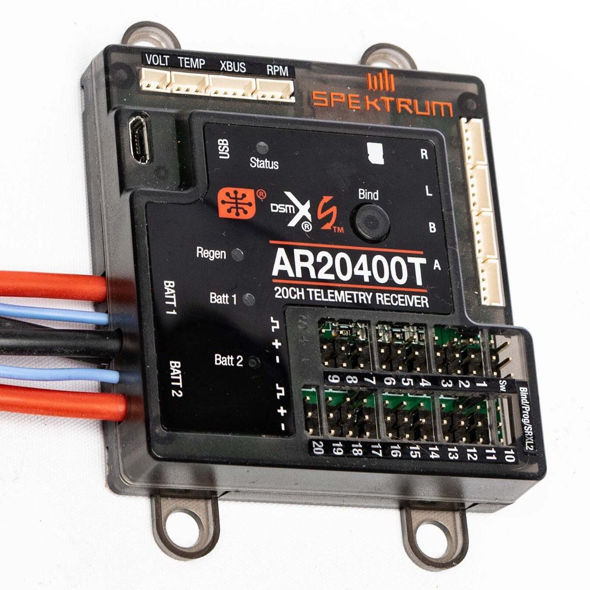 Spektrum SPMAR20400T AR20400T 20 Channel PowerSafe Telemetry Receiver - PowerHobby