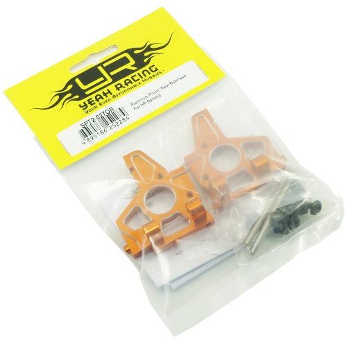 Yeah Racing SPT2-027OR Aluminum Bulkhead for Front/Rear Orange HPI Sprint 2 - PowerHobby