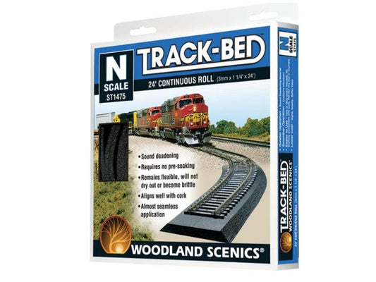 Woodland Scenics ST1475 N Train Tracks Track-Bed Roll 24' - PowerHobby