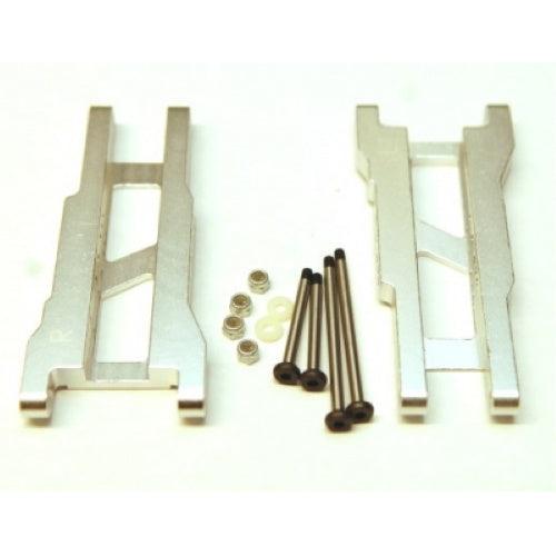 STRC Aluminum Heavy Duty Rear Suspension Arms Traxxas Slash 2wd Silver - PowerHobby