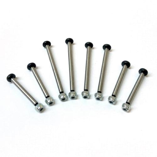 STRC Heat Treated Polished Steel Lock-Nut Style Hinge-Pin Kit Traxxas Bandit - PowerHobby