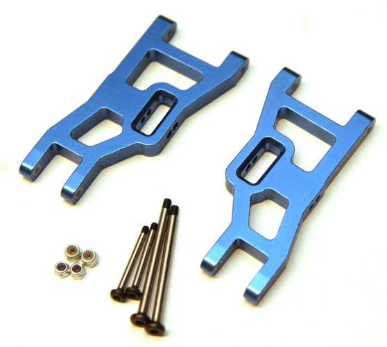 STRC Heavy Duty Front Suspension Arms Lock-Nut Hinge-Pins Rustler Stampede BLUE - PowerHobby