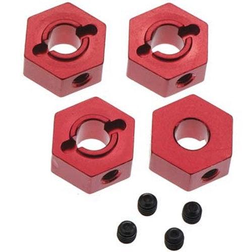 ST Racing ST8356R Aluminum Hex Adapters Red (4) Traxxas 4-Tec 2.0 - PowerHobby