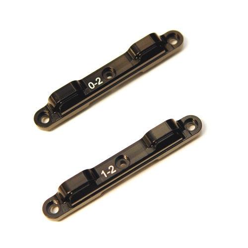 STRC Aluminum Black Rear Toe-In Suspension Block Combo Sett DR10 Black - PowerHobby