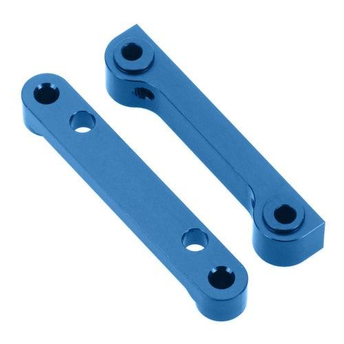 STRC Aluminum Heavy Duty Front and Rear Hinge-Pin Block Set (Blue) (1 Pair) - PowerHobby