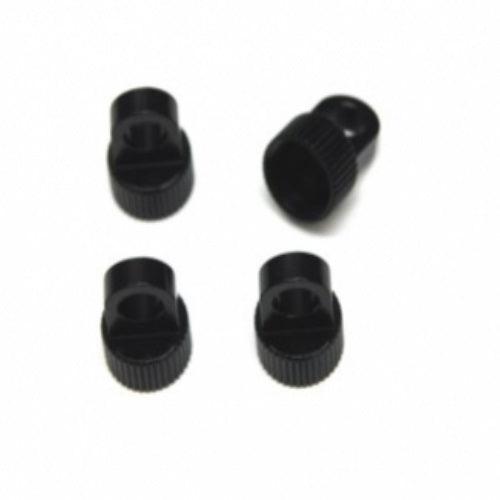 ST Racing STV233027BK Aluminum Upper Shock Caps Vaterra Ascender (4) Black - PowerHobby