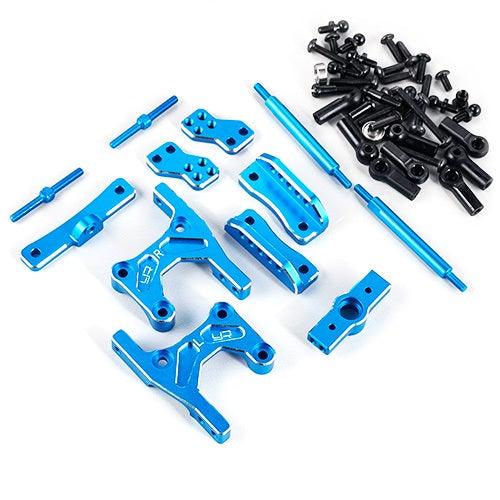 Yeah Racing TACC-003BU Aluminum Rear Four Link Conversion Blue Tamiya CC01 - PowerHobby