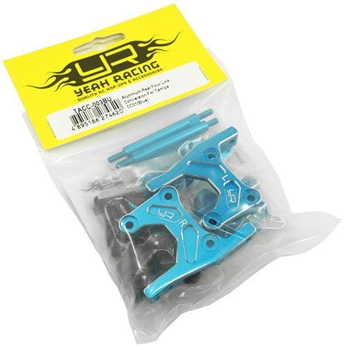 Yeah Racing TACC-003BU Aluminum Rear Four Link Conversion Blue Tamiya CC01 - PowerHobby