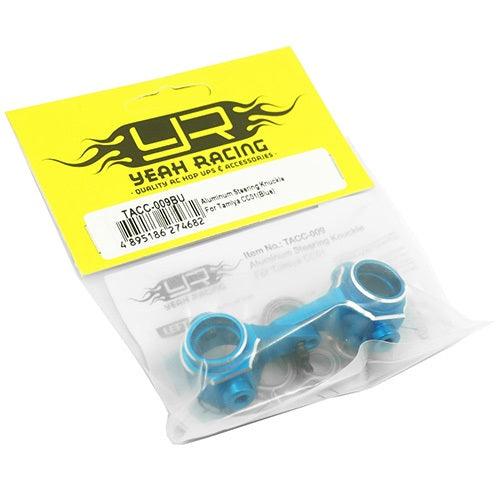 Yeah Racing TACC-009BU Aluminum Steering Knuckle Blue Tamiya CC01 - PowerHobby