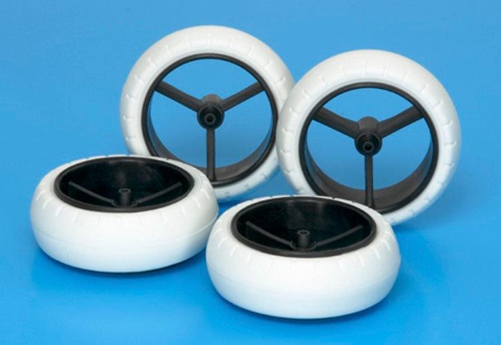 Tamiya Narrow Large Dia Wheel /White Arched For Mini 4wd Super X & XX Chassis - PowerHobby