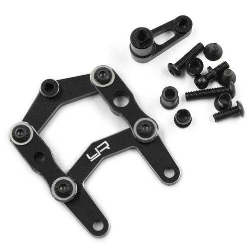 Yeah Racing TASW-007BK Aluminum Steering Set Black Tamiya SW-01 - PowerHobby