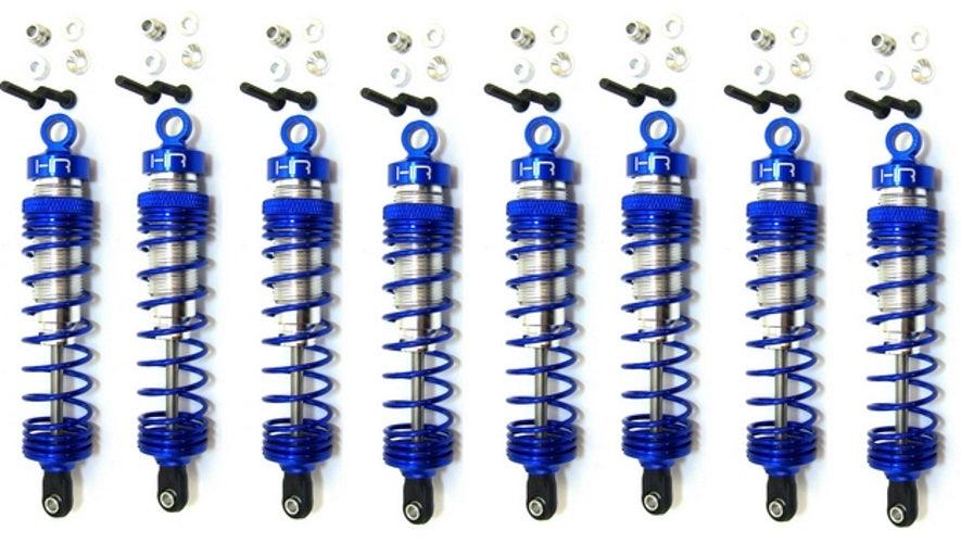 Hot Racing TD8100X06 Blue Aluminum Hd Big Bore Shocks (8) Traxxas T-Maxx E-Maxx - PowerHobby