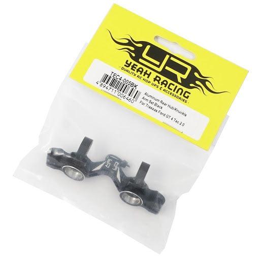 Yeah Racing Aluminum Rear Hub Knuckle Arm Traxxas Ford GT 4 Tec 2.0 Black - PowerHobby