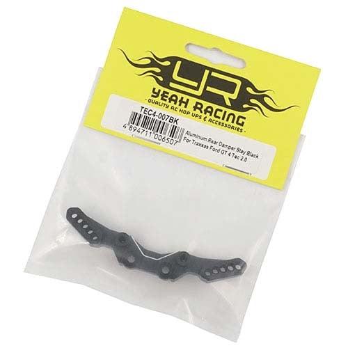 Yeah Racing Aluminum Rear Damper Stay Black For Traxxas Ford GT 4 Tec 2.0 - PowerHobby