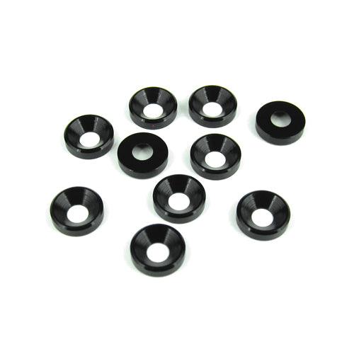 Tekno RC TKR1228 M4 Countersunk Washer Black (10) EB48 SCT410 - PowerHobby