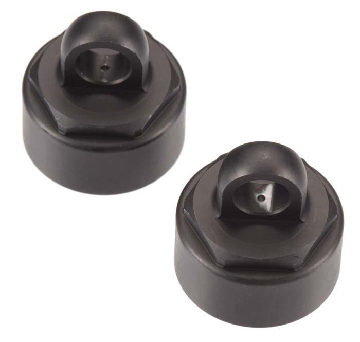 Tekno RC TKR6003 Aluminum Shock Cap Set (Gun Metal) (2) SCT410 / EB48 - PowerHobby