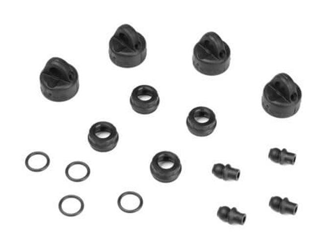 Tekno RC TKR6712 Shock/Cartridge Cap & Bushing Set (4pieces) EB410 - PowerHobby