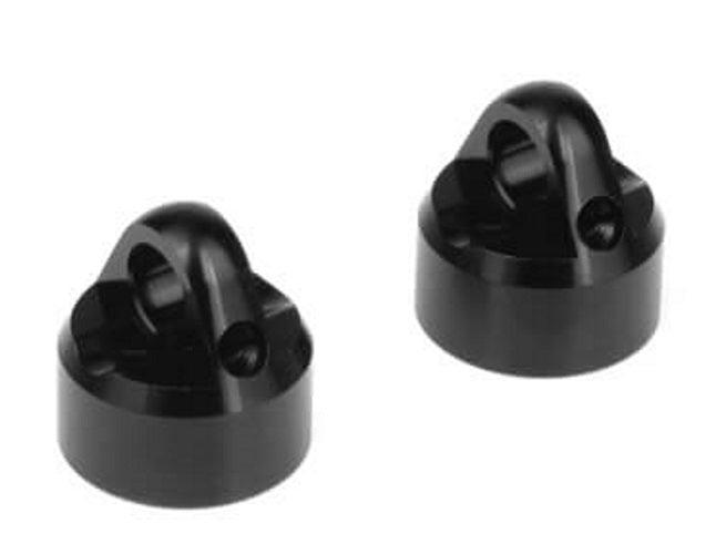 Tekno RC TKR6712A Shock Caps (7075, Emulsion, Black ano, 2pieces) EB410 - PowerHobby
