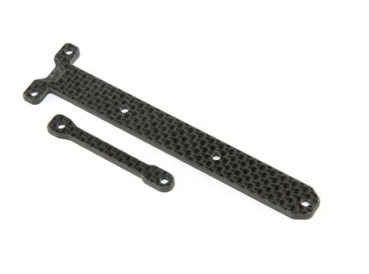 Team Losi Racing TLR231088 Carbon Chassis Brace Support Set 22X-4 - PowerHobby