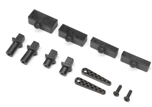 Losi TLR231102 Carbon Tab Battery Mount Set 22X-4 - PowerHobby