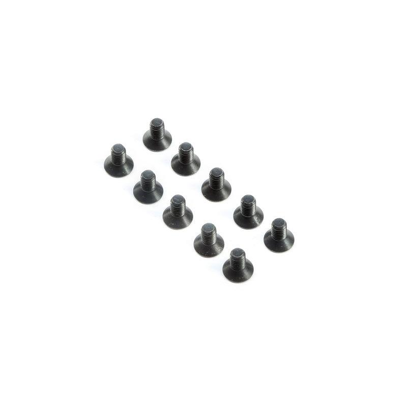 Team Losi Racing TLR245010 Flat Head Screws M4x8mm (10) 8ight-X 8ight XT / XTE - PowerHobby