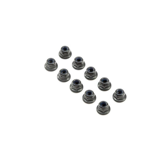 Losi Racing TLR245016 M3 Flanged Lock Nuts (10) 8ight-X 22X-4 8ight XT / XTE - PowerHobby