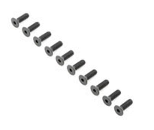 Team Losi Racing TLR255027 Flat Head Screws M5x16mm (10) 5ive-B - PowerHobby